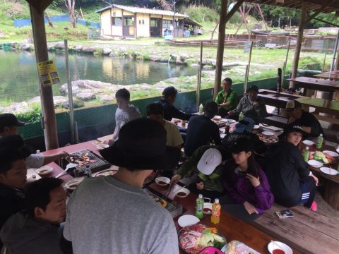 奈良子　BBQ 釣り